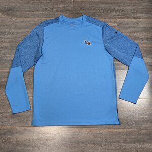 Nike Dri-Fit On-Field Tennessee Titans Mens L Long Sleeve Shirt Blue CJ9003-462